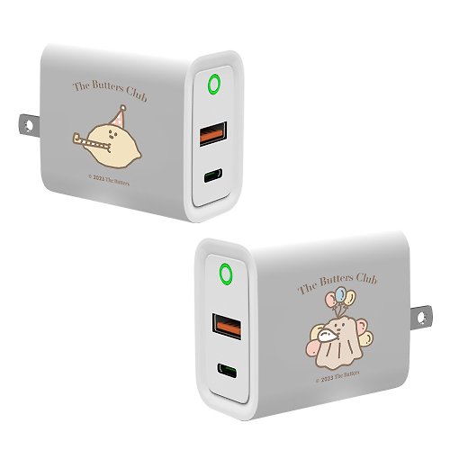 TOYSELECT The Butters 奶油派對USB3.0+PD20W雙孔充電器