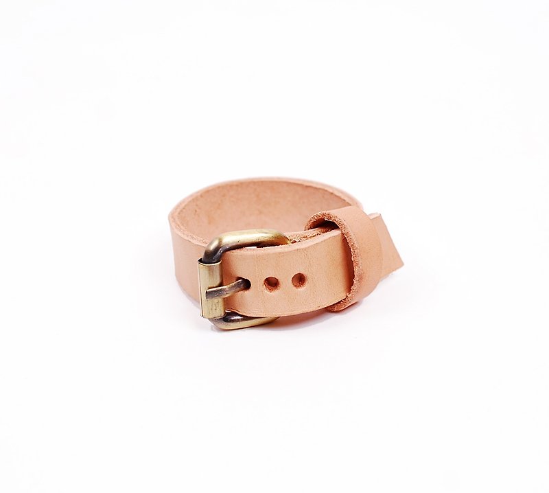 Prevent getting lost. belt bracelet - Bracelets - Genuine Leather Gold