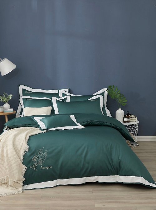 家適居家寢飾生活館 星座系列-天蠍座-床包薄被單組-300織精梳棉