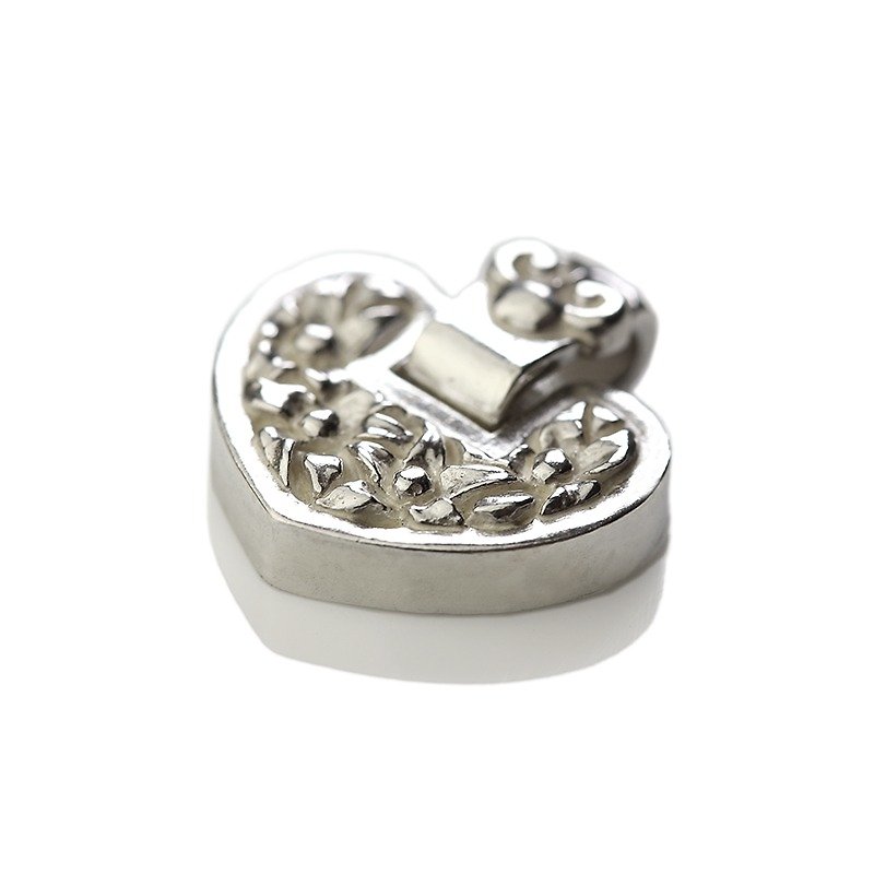 Longevity Lock FH-LLL15 [Fu Shou Xishin] 925 Sterling Silver Jewelry Necklace Chinese Style/Handmade Silver - สร้อยคอ - เงิน สีเทา