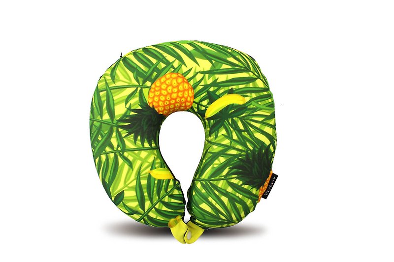 Voyager a La Mode Memory Foam Neck Cushion with pouch - Pineapple - Pillows & Cushions - Other Man-Made Fibers Yellow