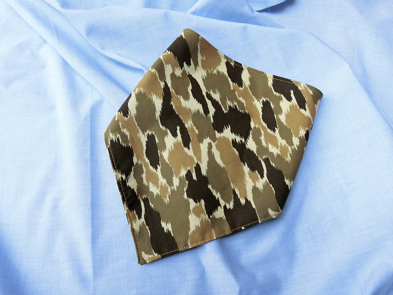 Desert camouflage - triangle bibs / scarves - ผ้ากันเปื้อน - ผ้าฝ้าย/ผ้าลินิน สีกากี
