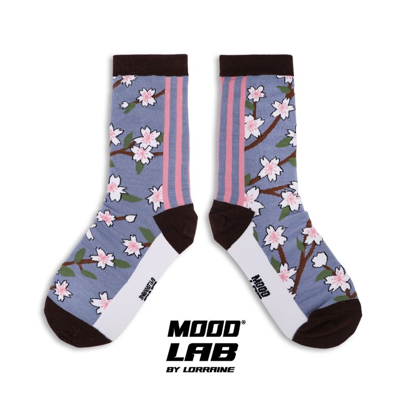 MOODLABBYLORRAINE | SAKURA Socks - ถุงเท้า - ผ้าฝ้าย/ผ้าลินิน สึชมพู