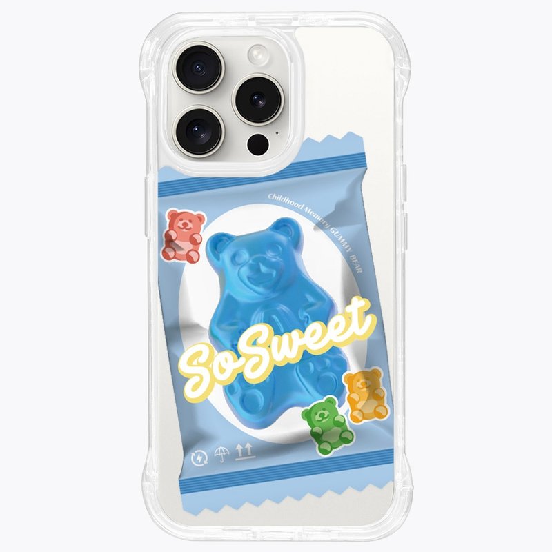 小熊軟糖 藍莓口味 支架殼 磁吸透明 iPhone 16 15 14 13 Pro Max - 手機殼/手機套 - 其他材質 透明