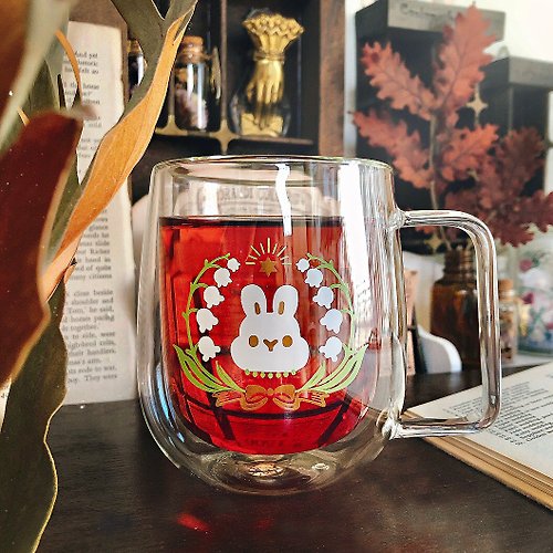 Pei+Pei 小兔鈴蘭－雙層玻璃杯