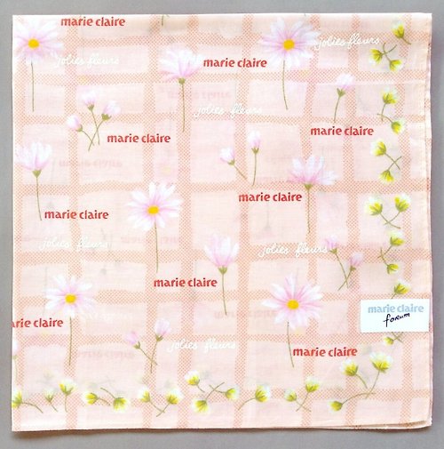 orangesodapanda Marie Claire Vintage Handkerchief Floral Daisy 18 x 17.5 inches