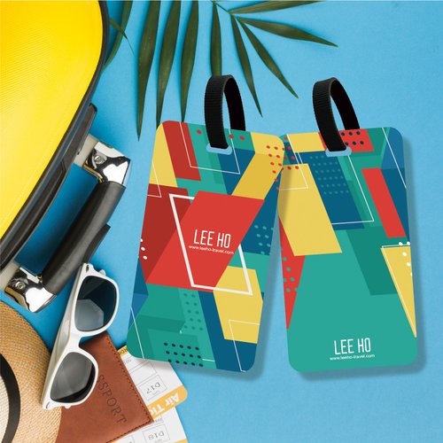 Lee Ho Travel 【客製化吊牌 現代幾何】行李吊牌一片就能印/揹包吊飾/生日禮物