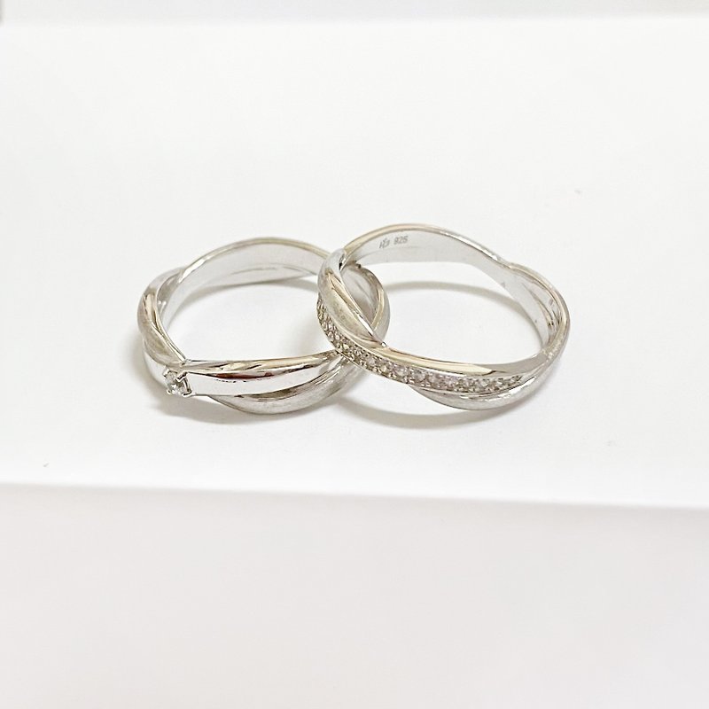 Lingering_pair of rings | 14K, 9K, 925 sterling silver - แหวนคู่ - เครื่องประดับ 