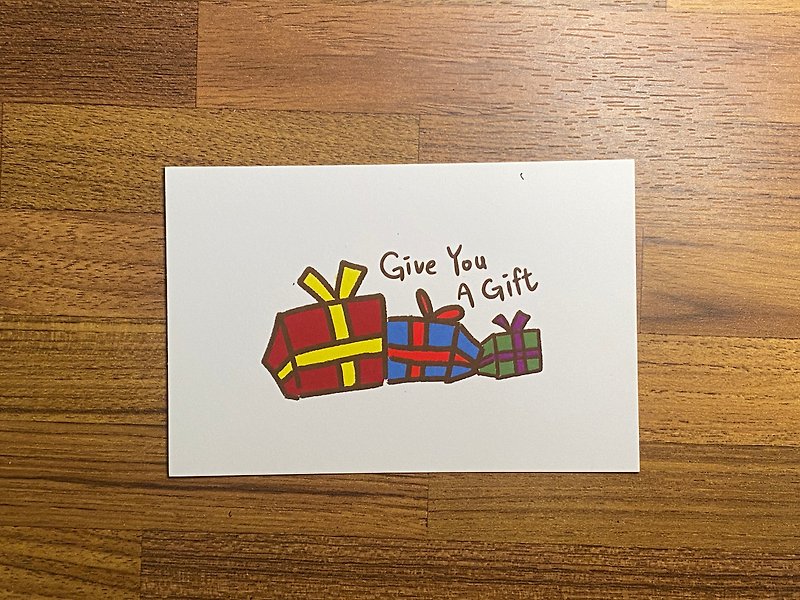 クリスマスポストカード | 今日はプレゼントを送りたい - カード・はがき - 紙 ホワイト