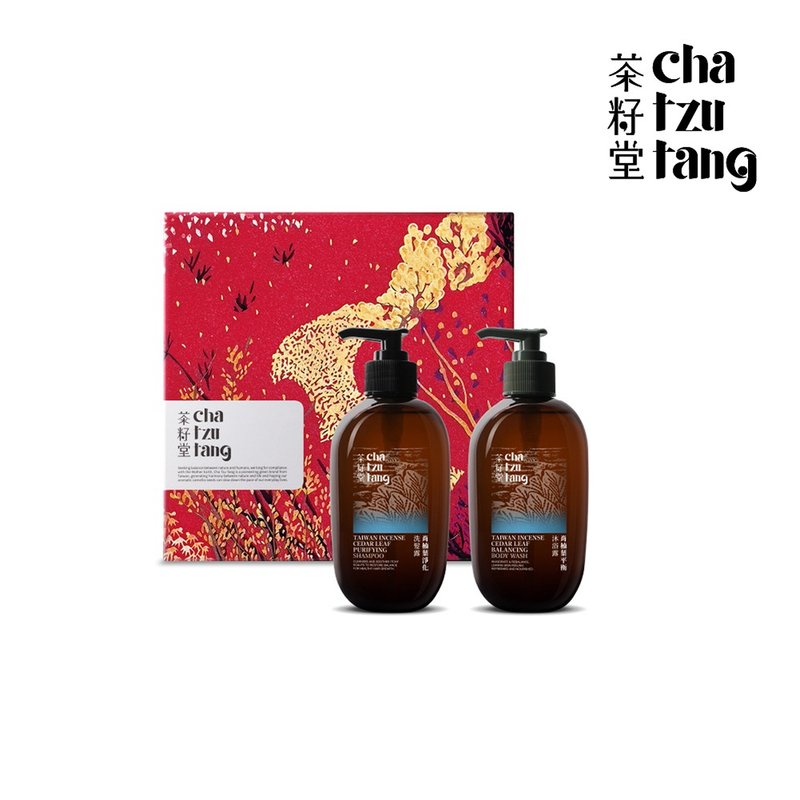 Yingfeng fruit print gift box_Xiao Nan leaf plant extract double set shampoo + shower gel [with carrying bag] - ครีมอาบน้ำ - พืช/ดอกไม้ สีเขียว