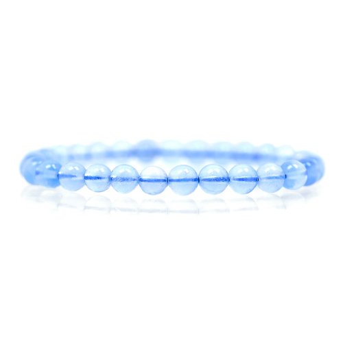 正佳珠寶 Gemsrich Jewelry 【正佳珠寶】海藍寶 冰清淡藍 5.8-6.3mm 海藍寶手珠 日本彈力繩