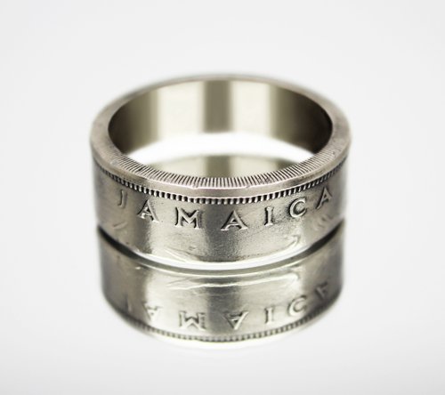 CoinsRingsUkraine Jamaica Coin Ring 20 Cents 1969 coin rings for men coin rings for women