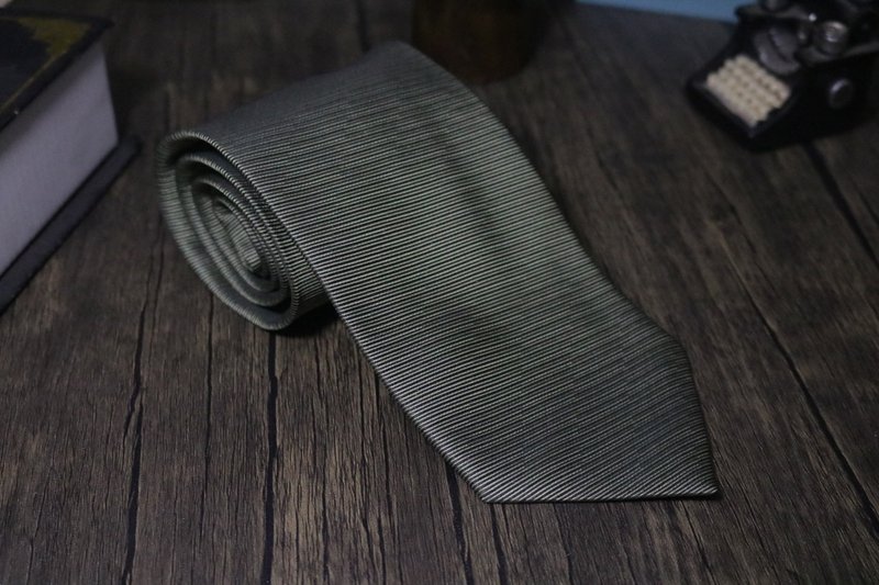 綠色暗紋真絲商務領帶禮盒裝tie - 領帶/領帶夾 - 絲．絹 綠色