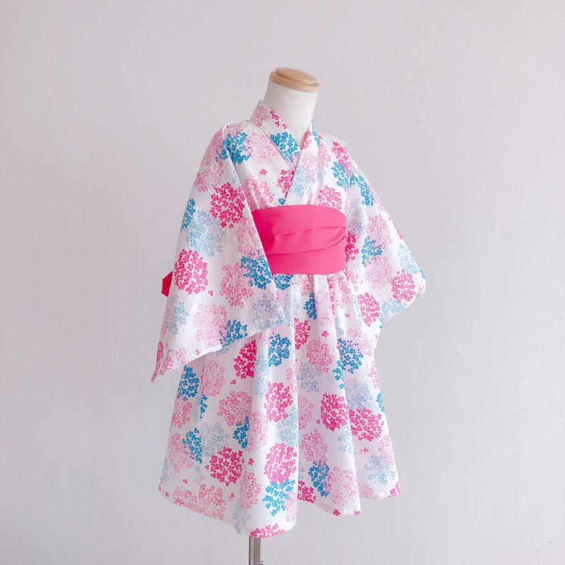 僅剩一個! Only Size 110【附帶腰帶】Yukata Dress (浴衣連身裙) - 女童洋裝/裙子 - 棉．麻 