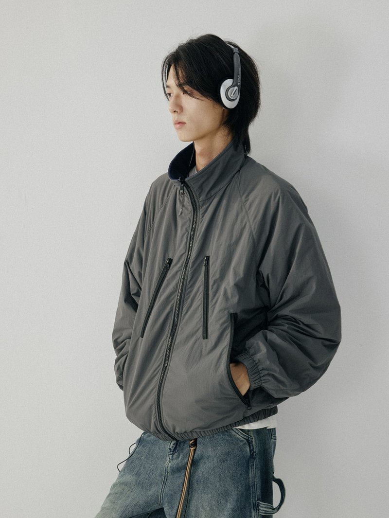 Japanese Retro / Multi-Pocket Jacket / Reversible - Men's Coats & Jackets - Other Materials Gray