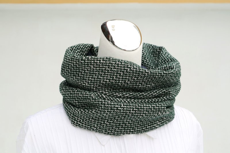Warm collar short scarf neck sleeve double-sided color men and women are applicable*SK* - Knit Scarves & Wraps - Wool Green