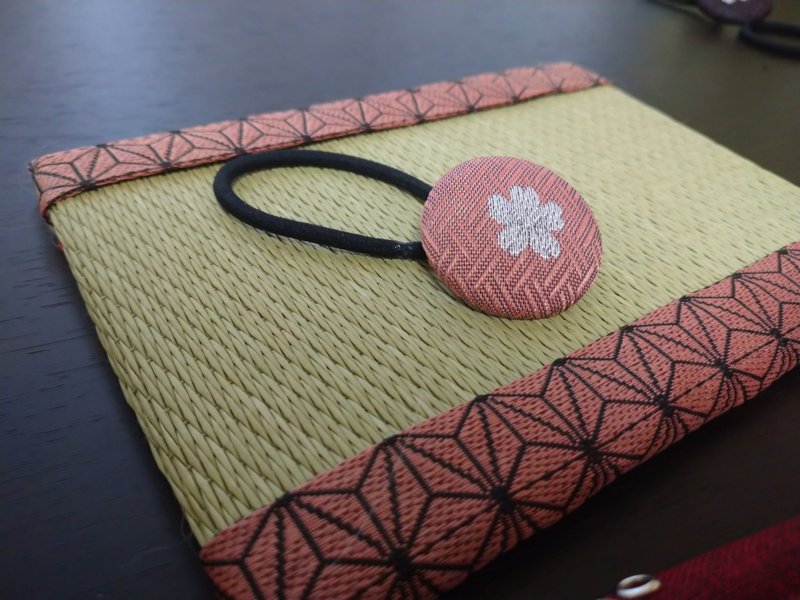 【桜】ピンク　ヘアゴム　髪飾り　日本製　ハンドメイド - 髮夾/髮圈 - 其他材質 粉紅色