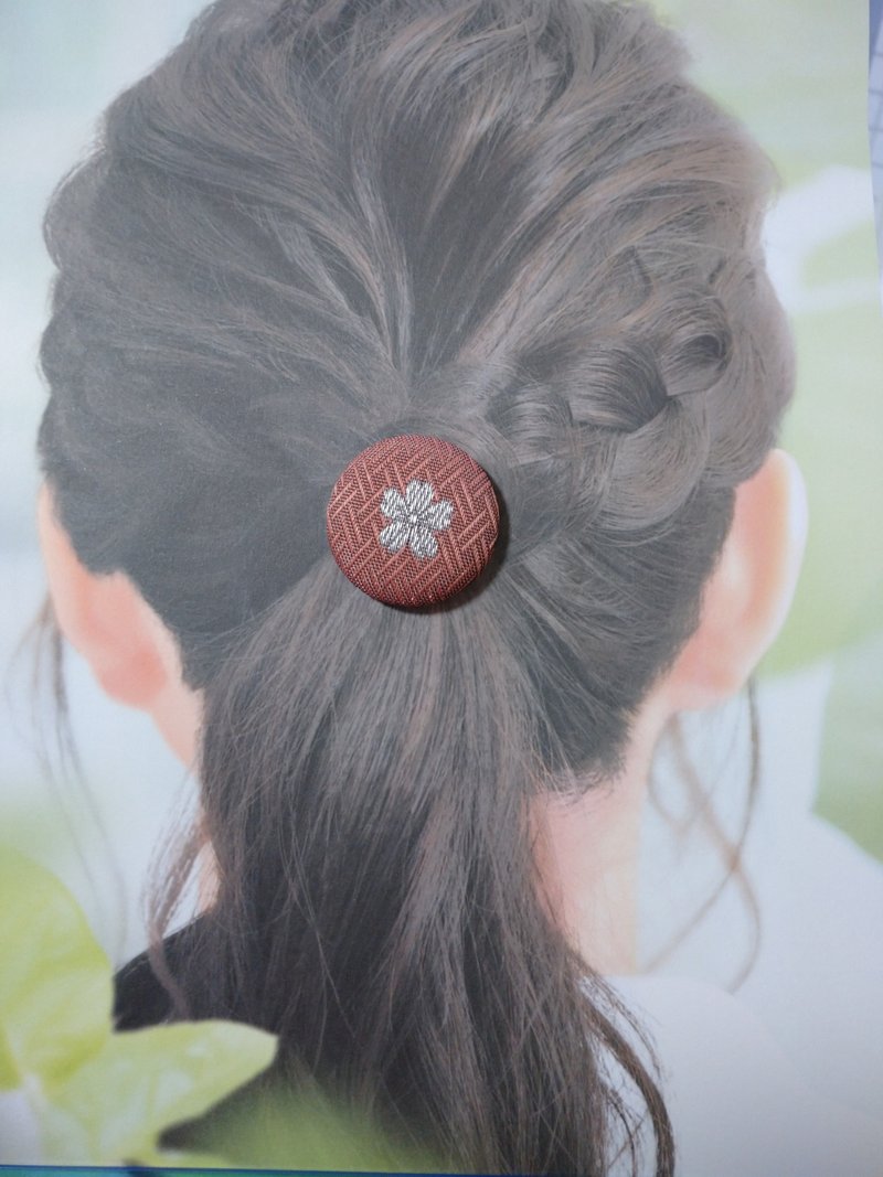 【桜】ピンク　ヘアゴム　髪飾り　日本製　ハンドメイド - 髮夾/髮圈 - 其他材質 粉紅色