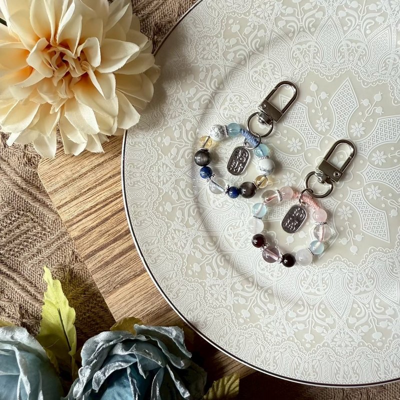 情侶甜蜜招財掛飾 - 鑰匙圈/鑰匙包 - 水晶 