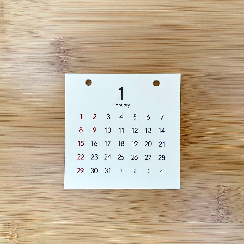 卓上ミニカレンダー　差し替え　2024年4月〜2025年4月 - 月曆/年曆/日曆 - 紙 白色