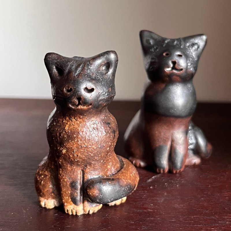 享受片刻寧靜 / 黑貓 / 陶偶 - 擺飾/家飾品 - 陶 咖啡色