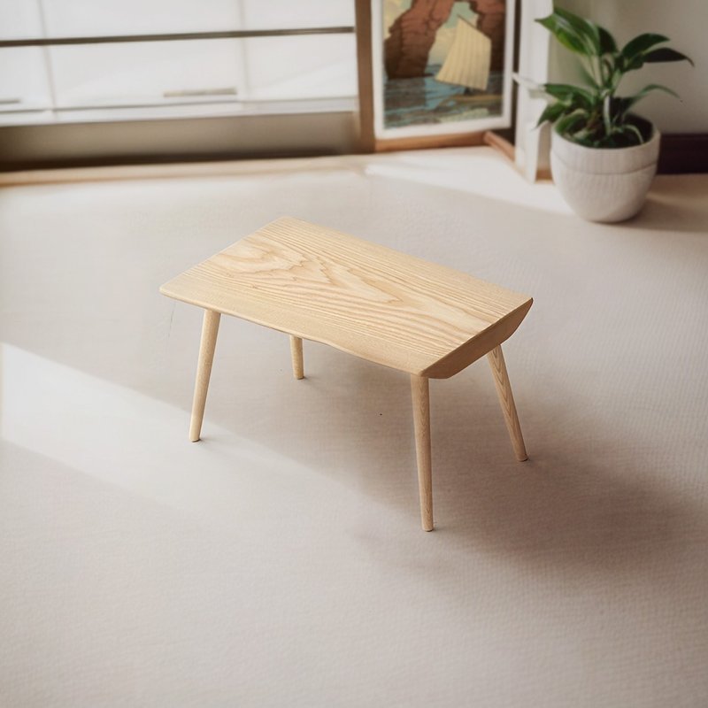 Taisho's only North American ash log coffee table handmade by craftsmen 963oNT - ชั้นวาง/ตะกร้า - ไม้ สีกากี