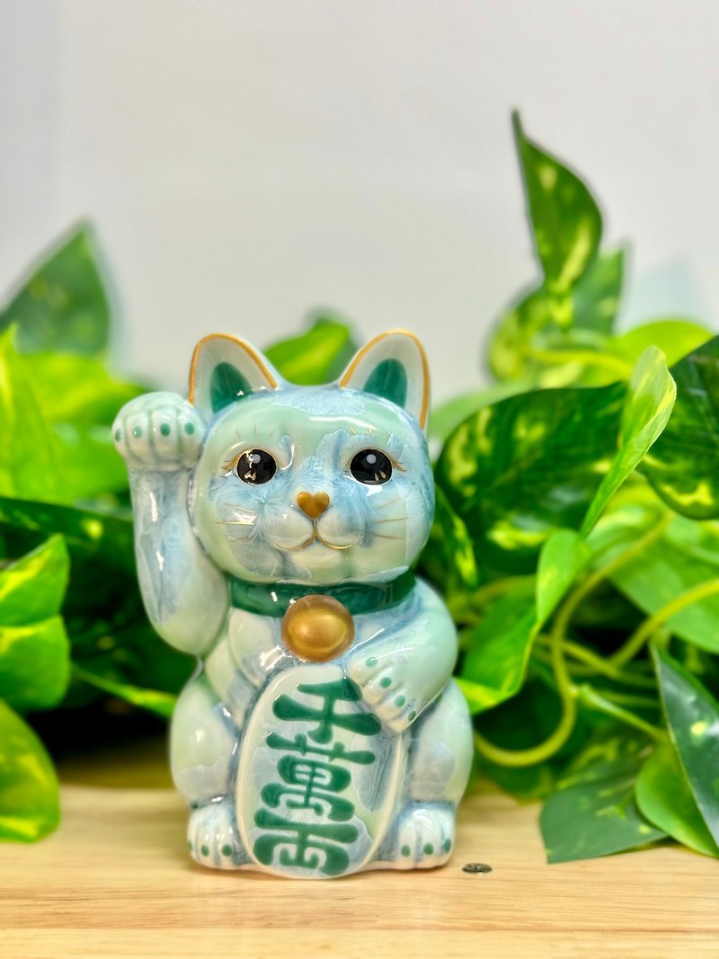 Kyo-yaki Kiyomizu-yaki | Flower crystal small green right hand 10,000 䡡 - Items for Display - Pottery Green
