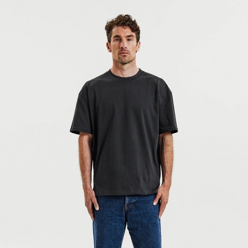 Bread & Boxers Heavy 重磅高端厚T - 煙燻灰 - 男 T 恤 - 棉．麻 灰色