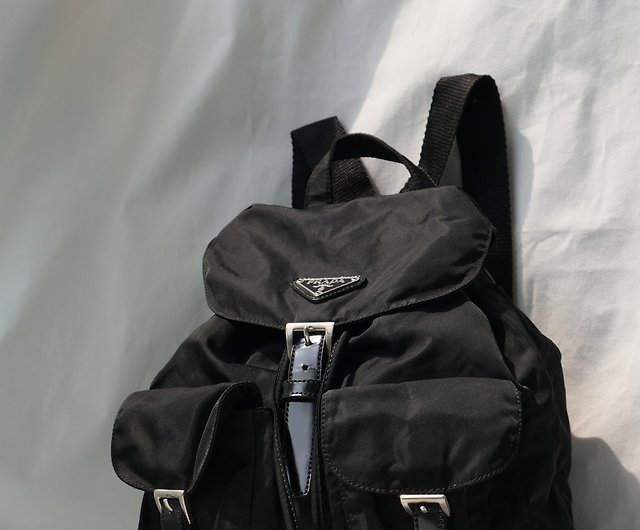 Prada Black Tessuto Vela Backpack with Authenticity Card