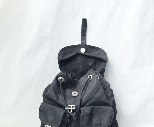 Japanese second-hand Vintage PRADA black nylon backpack - Shop RARE TO GO  Backpacks - Pinkoi