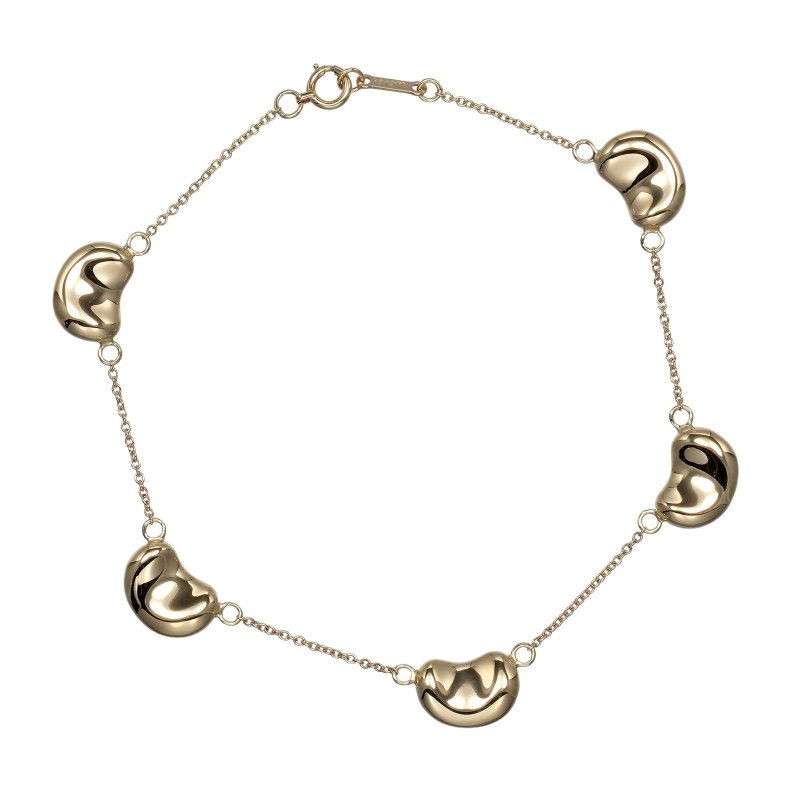 【日本直送】ティファニー TIFFANY&Co. ビーン 5モチーフ ブレスレット K18YG イエローゴールド 約7.69g【中古】Aランク - 手鍊/手環 - 貴金屬 金色