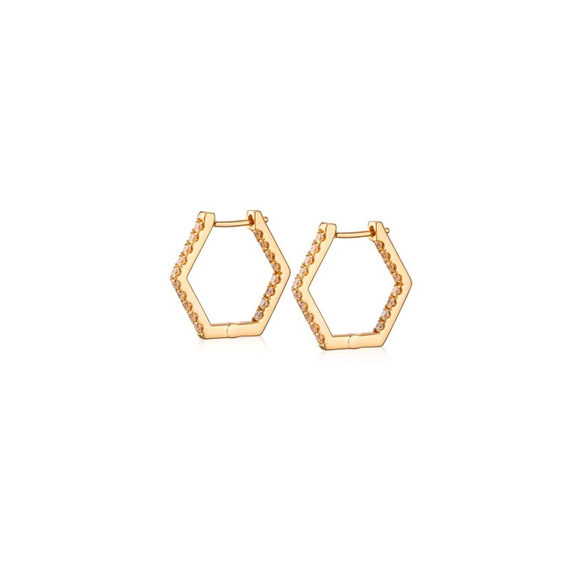 Arte Vitta Bombus Hoop Diamond Earrings - Earrings & Clip-ons - Precious Metals Yellow