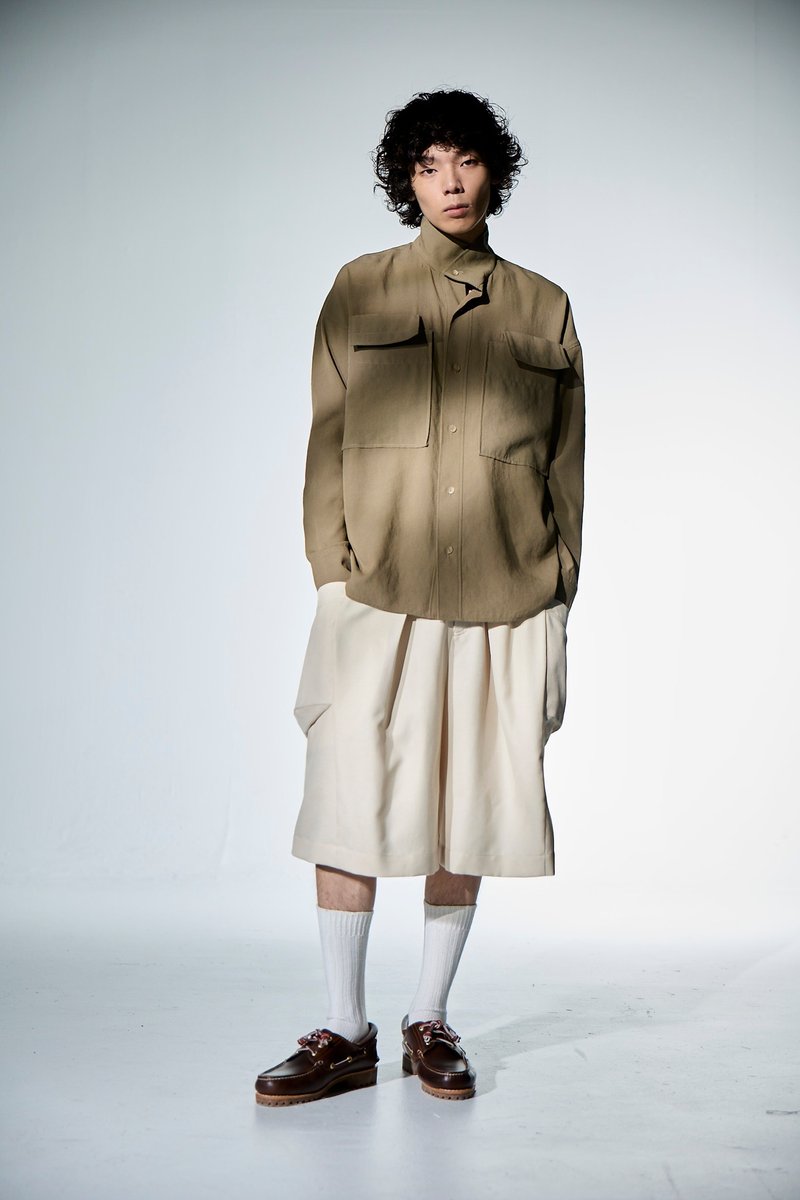 造型領大口袋外套 - 男夾克/外套 - 其他材質 