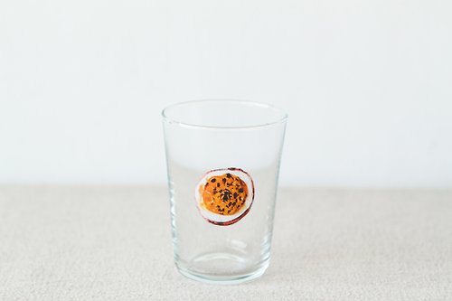 小器生活 【+t企劃】水果玻璃杯-百香果半顆