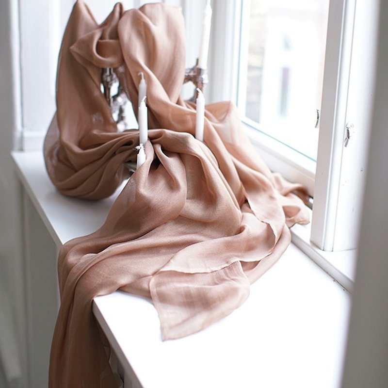 絹のスカーフネクタイスカーフ素晴らしく、温かいタオルのシャンパンゴールドの超ソフトな風合い|ファンタタ独立したデザインの女性 - スカーフ - シルク・絹 ゴールド