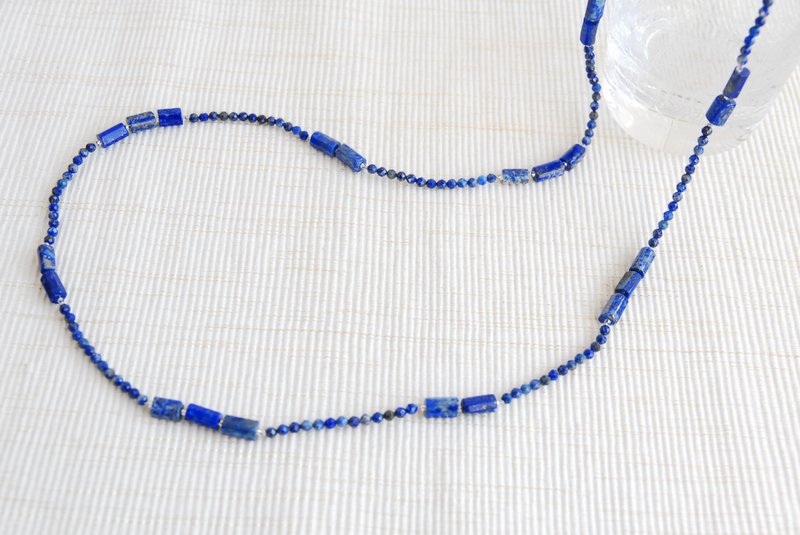 ２種のラピスラズリのロングネックレス - 項鍊 - 半寶石 藍色