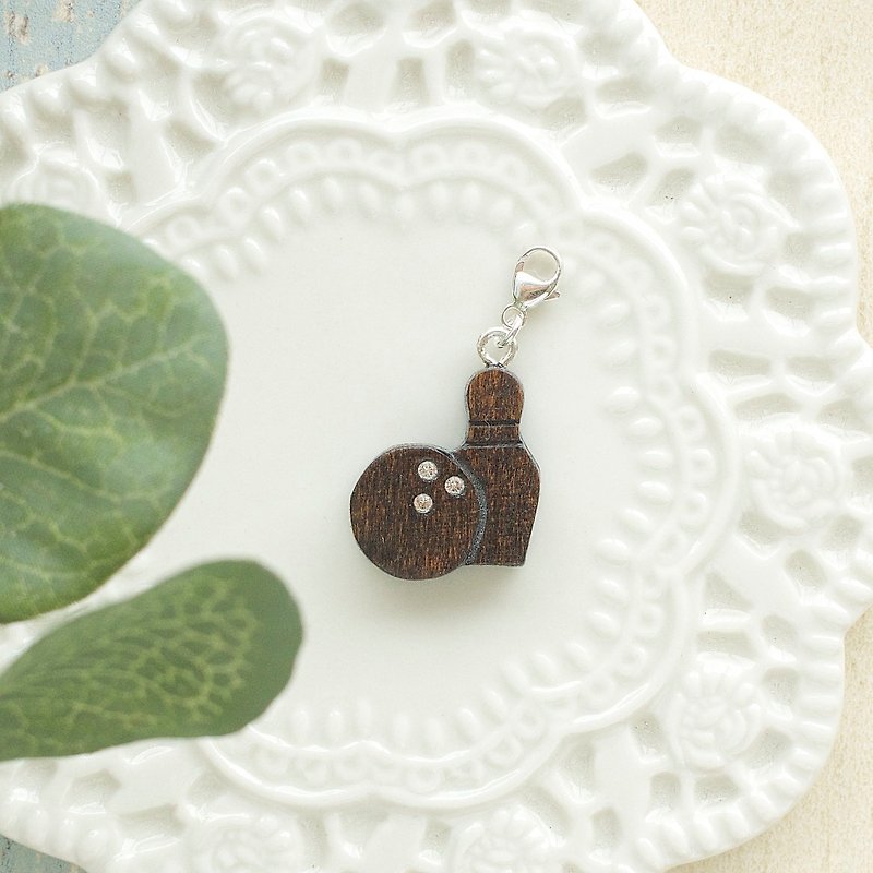 Bowling wooden charm - Charms - Wood Brown