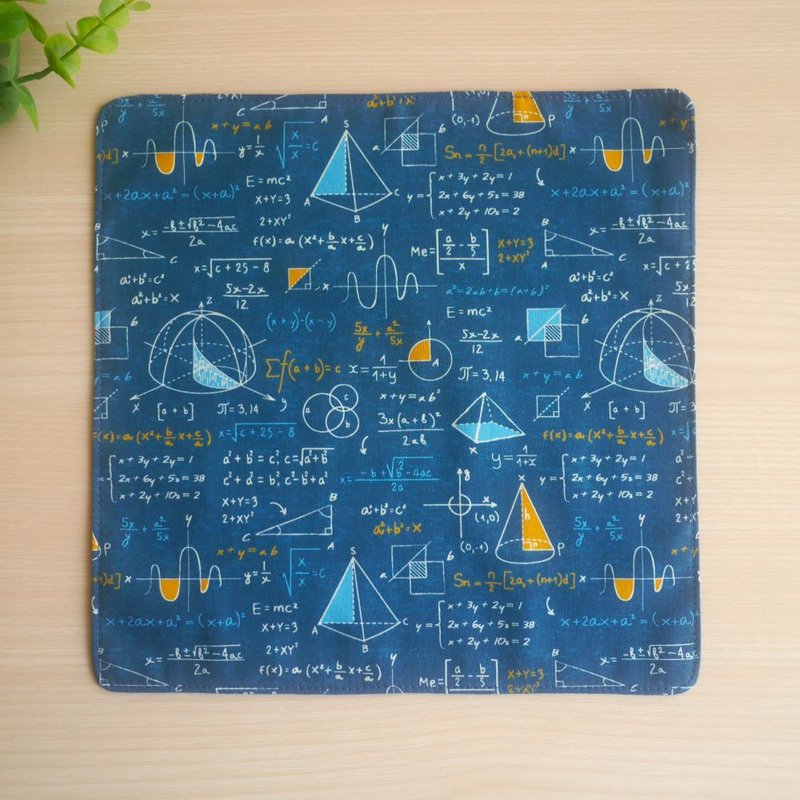 Taiwan cotton handkerchief = notebook = blue - ผ้าเช็ดหน้า - ผ้าฝ้าย/ผ้าลินิน 