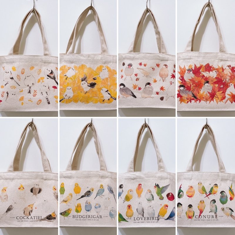 ロリアの手作りオウム/文鳥スモールバッグ/ランチバッグ/キャンバスバッグ - トートバッグ・ハンドバッグ - コットン・麻 多色