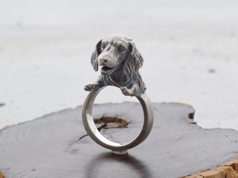 犬のミニチュアダックスフンドリング - 戒指 - 其他金屬 銀色