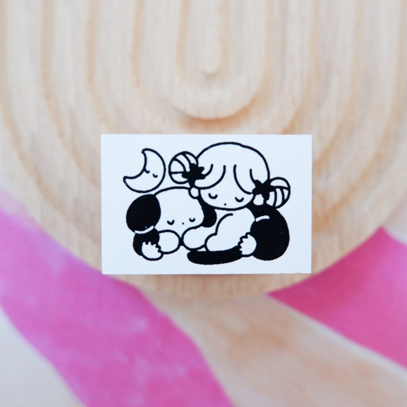 はんこ【いっしょにおやすみ】 - 印章/印台 - 木頭 