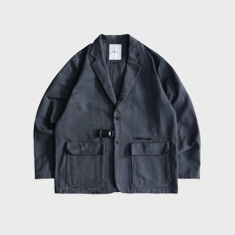 DYCTEAM - D-CODE Denim Jacquard Blazer - 男西裝外套 - 其他材質 藍色