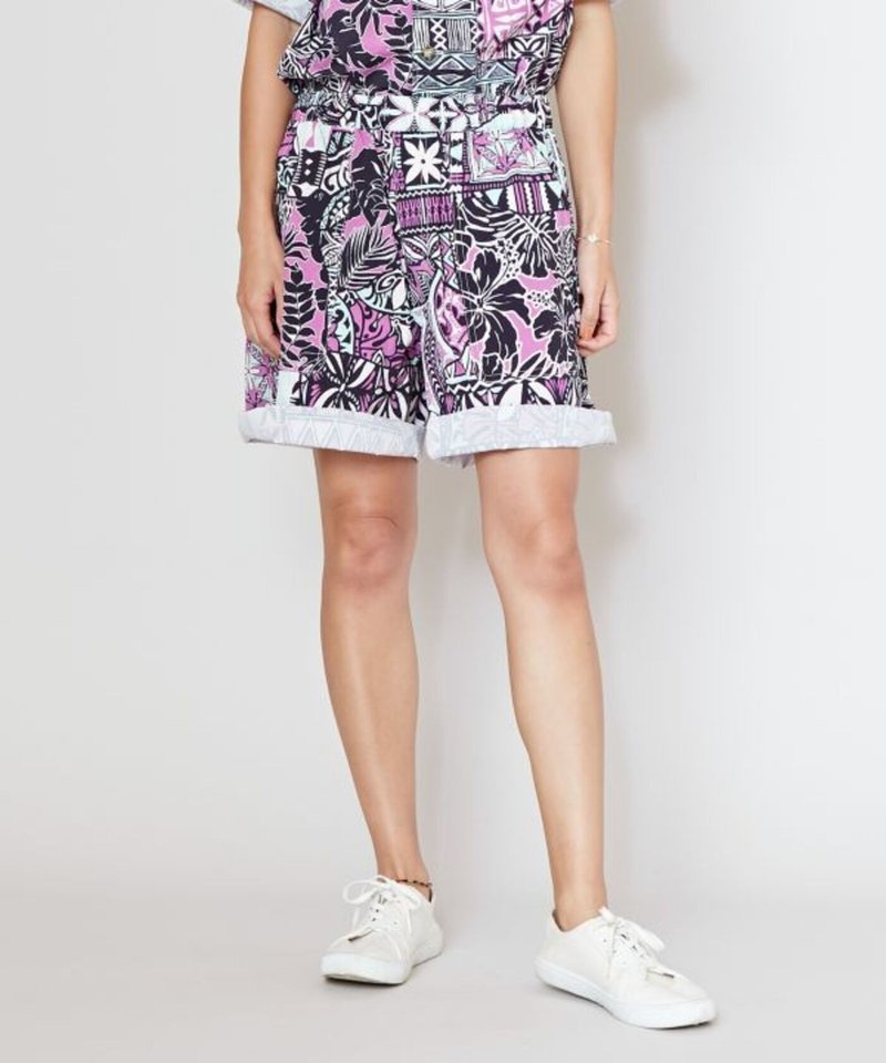 【人気先行予約】パシフィックアイランド レトロ トライバルプリント ハワイアン ショーツ（3色）4CA-5131 - ショートパンツ メンズ - その他の素材 