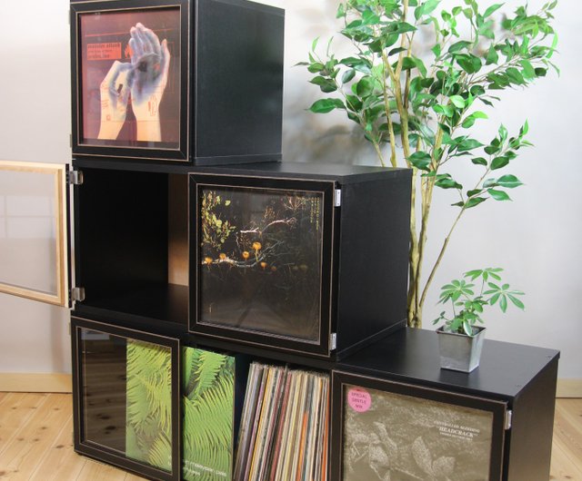 4 Color Record Frame & Vinyl Storage Special** Lp One Box Cabinet Cube  Player - Shop setouchi-kougei Wardrobes & Shoe Cabinets - Pinkoi