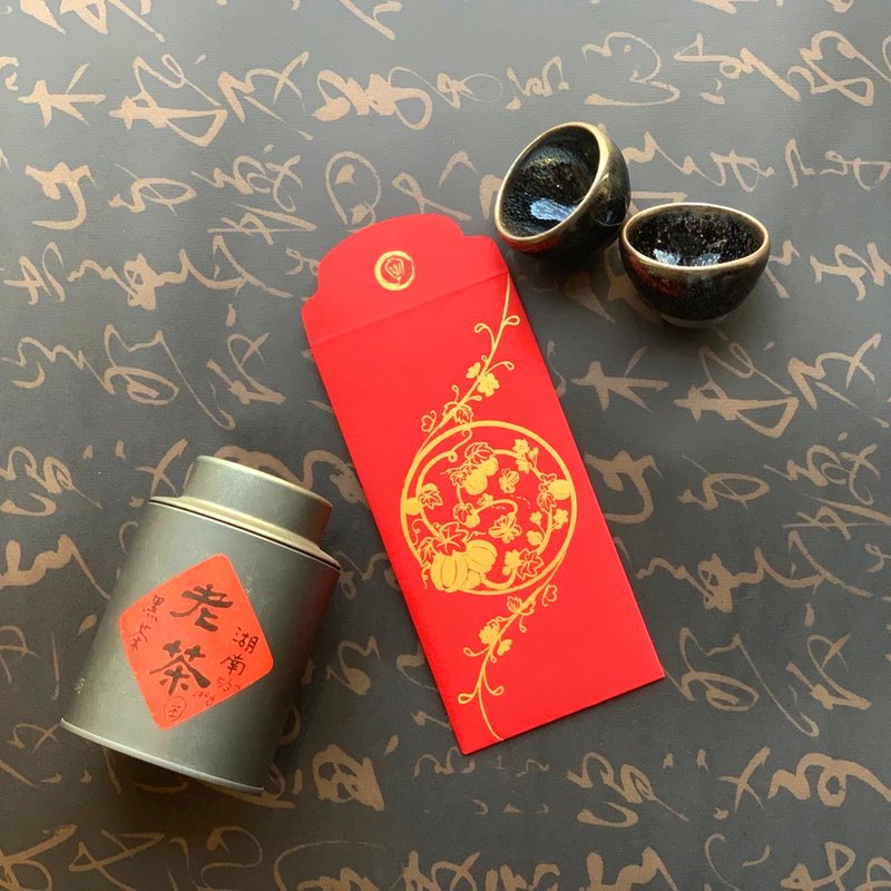 紅包袋/瓜瓞綿綿/中款 -三入 - 紅包袋/春聯 - 紙 紅色