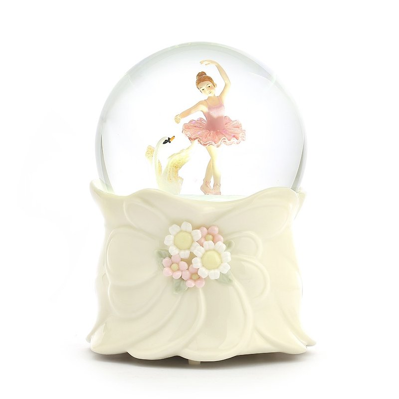 芭蕾女孩 水晶球音樂盒 生日彌月聖誕交換禮物 天鵝湖 Swan Lake - 裝飾/擺設  - 瓷 