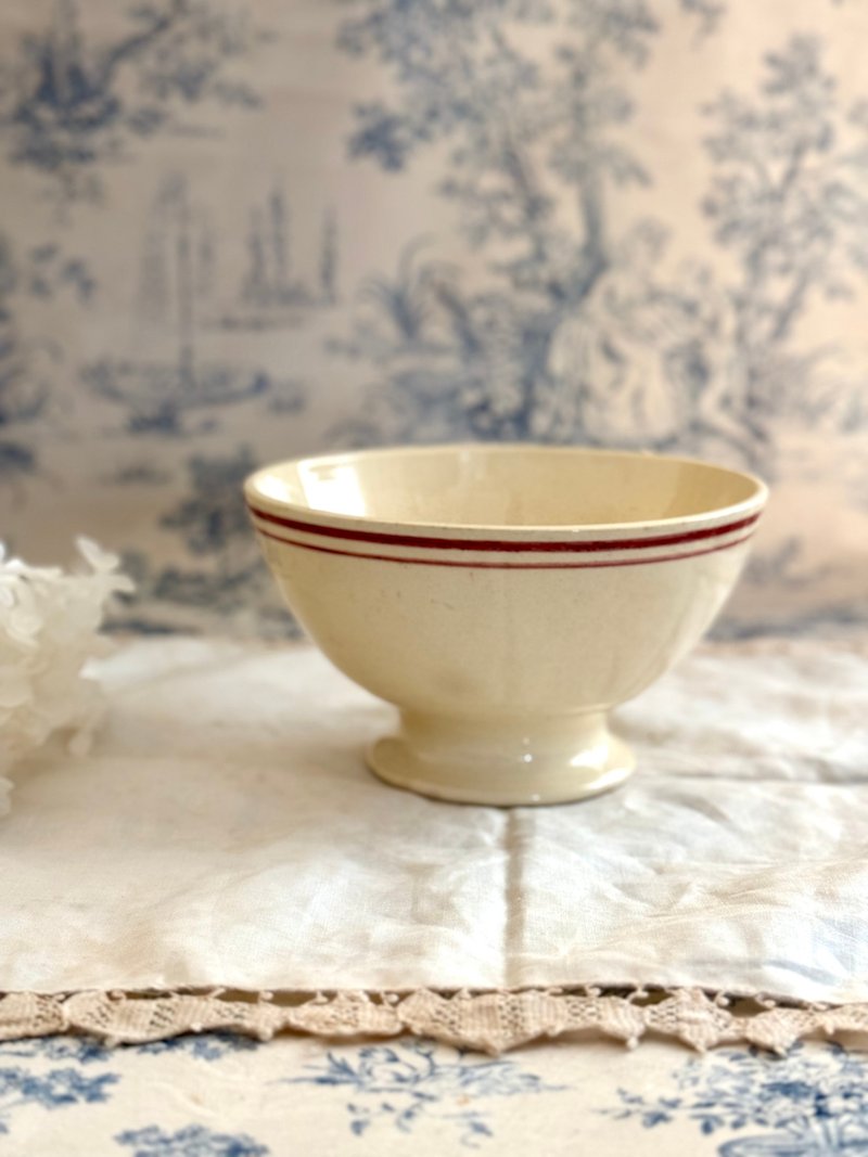 Charming French Antique Bowl - ถ้วยชาม - เครื่องลายคราม 