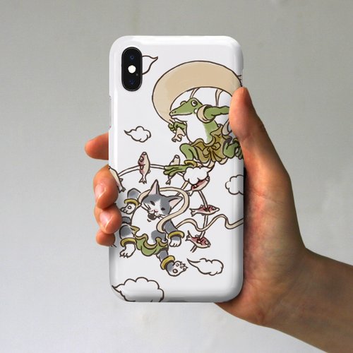 河童堂 iPhoneケース 風神雷神 ホワイト