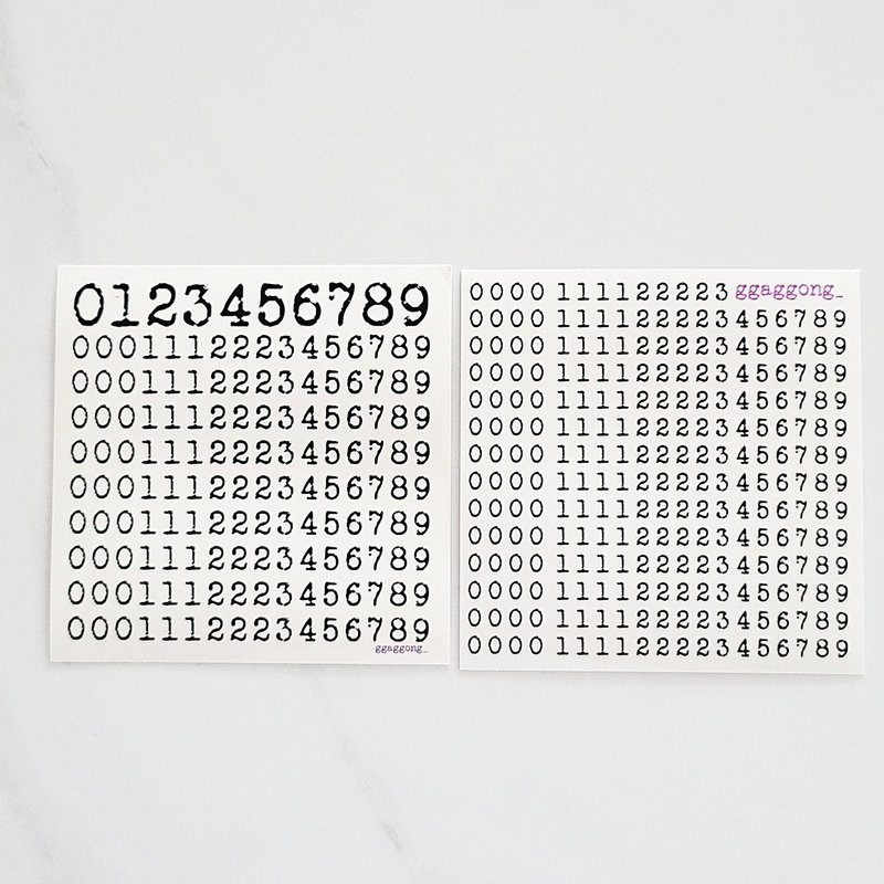 number sticker - 貼紙 - 其他材質 
