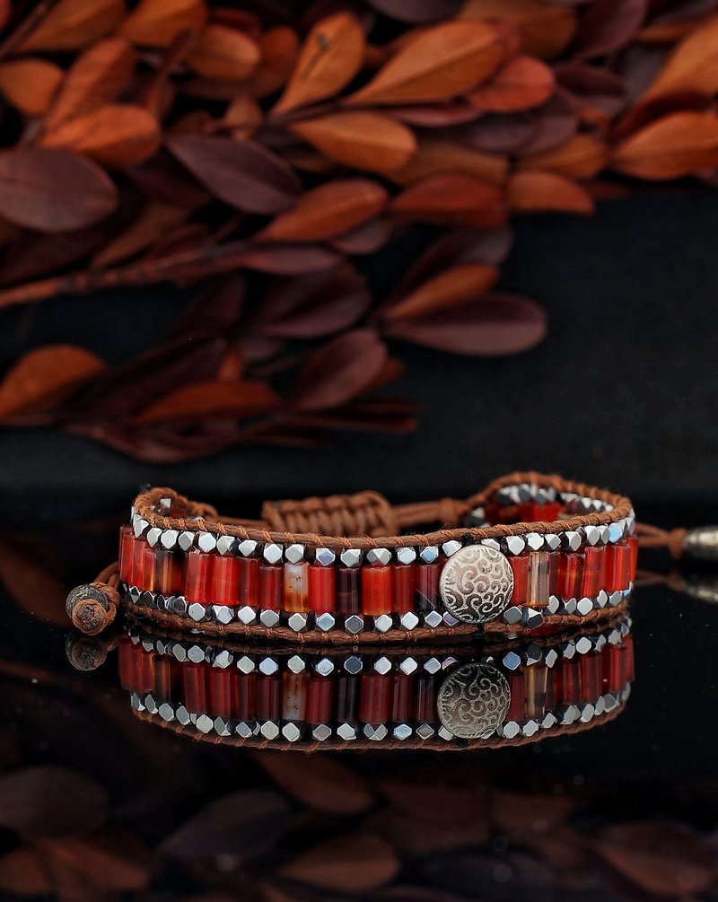 Handmade Brecciated Jasper Bracelet - Bracelets - Semi-Precious Stones 